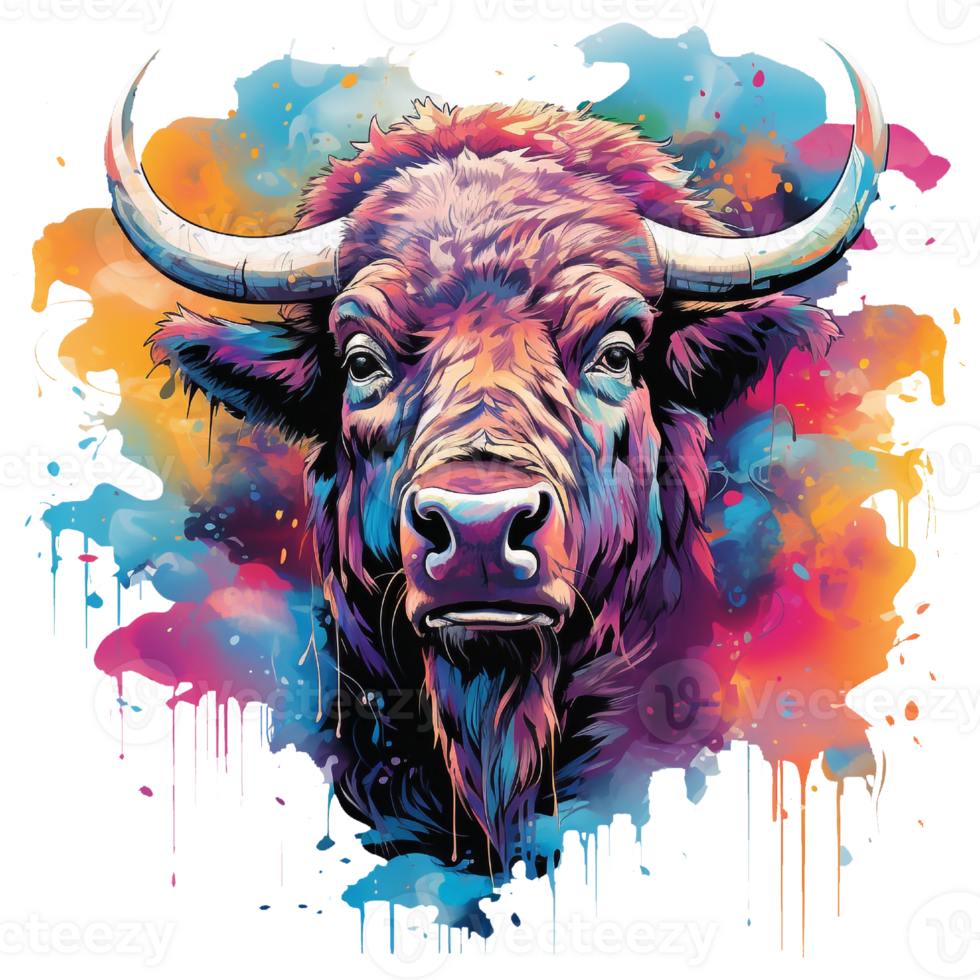 Watercolor Buffalo T-Shirt Watercolor Buffalo T-Shirt