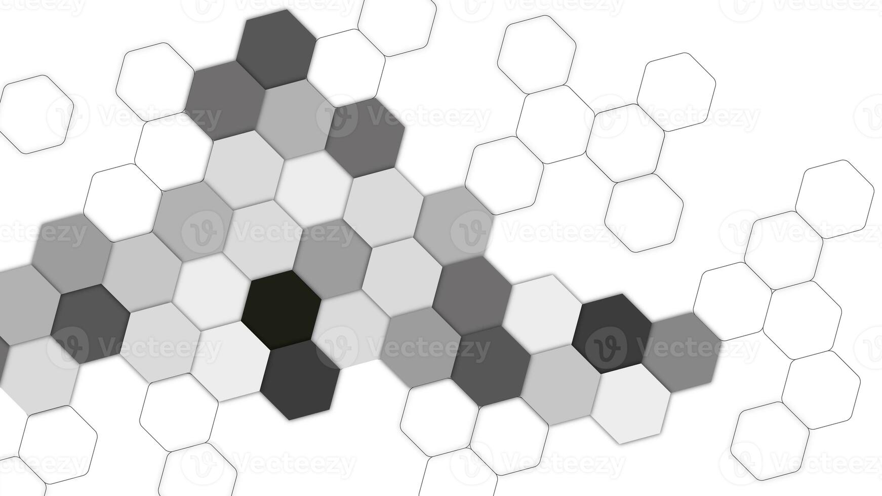Abstract geometric hexagon white and gray color background. Computer digital drawing. white background. triangle tunnel. Modern Abstract illustration. Poster, wallpaper, Landing page. hexagon. photo