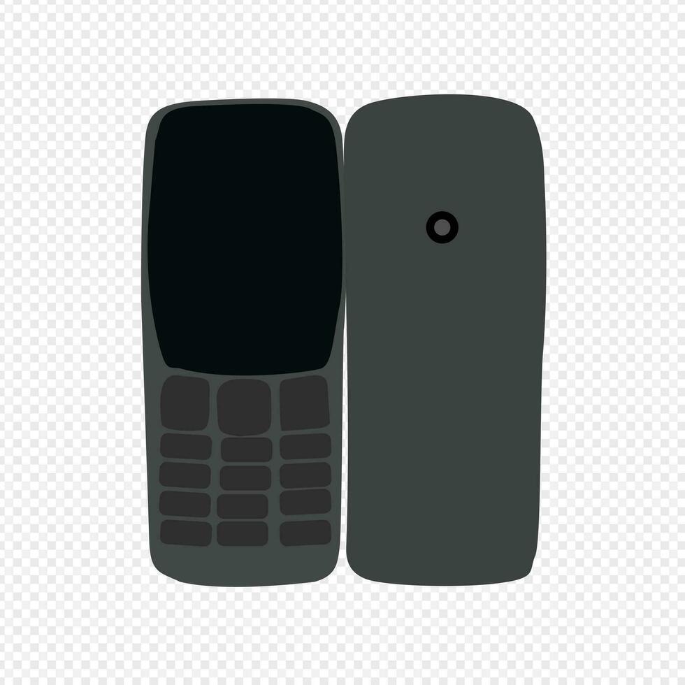 mobile phone with buttons vector