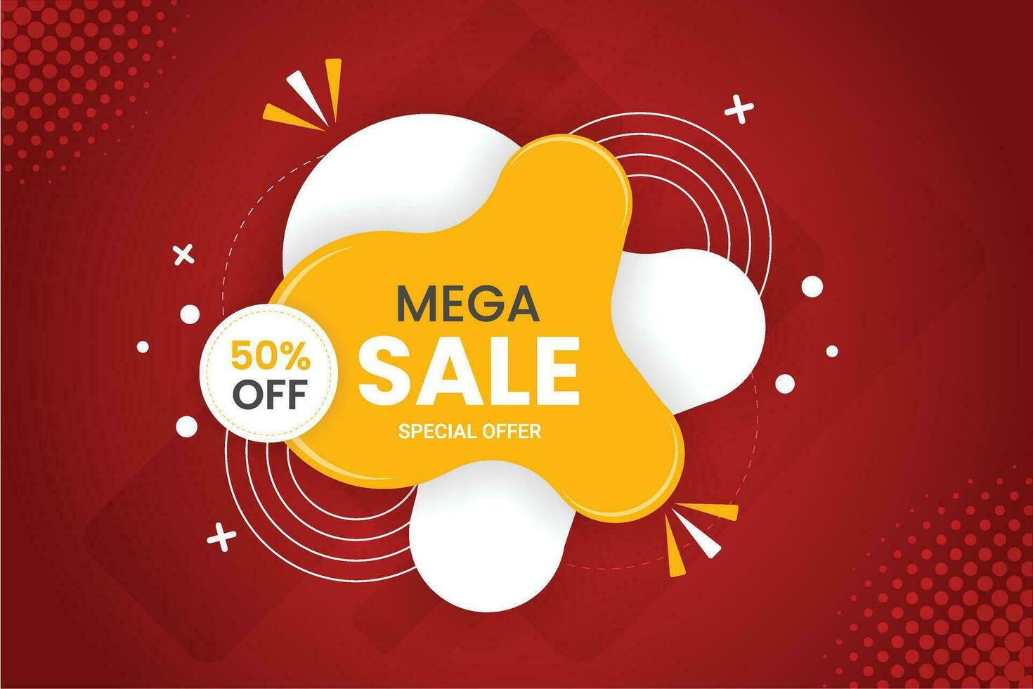 Vector mega sale discount banner  promotion with the red background and  super offer banner template with editable text effect