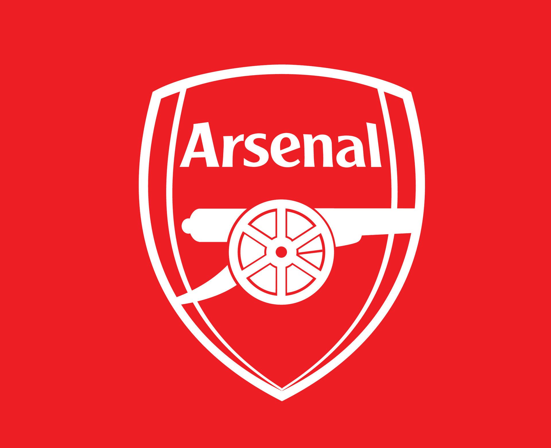 Arsenal Club Logo White Symbol Premier League Football Abstract Design