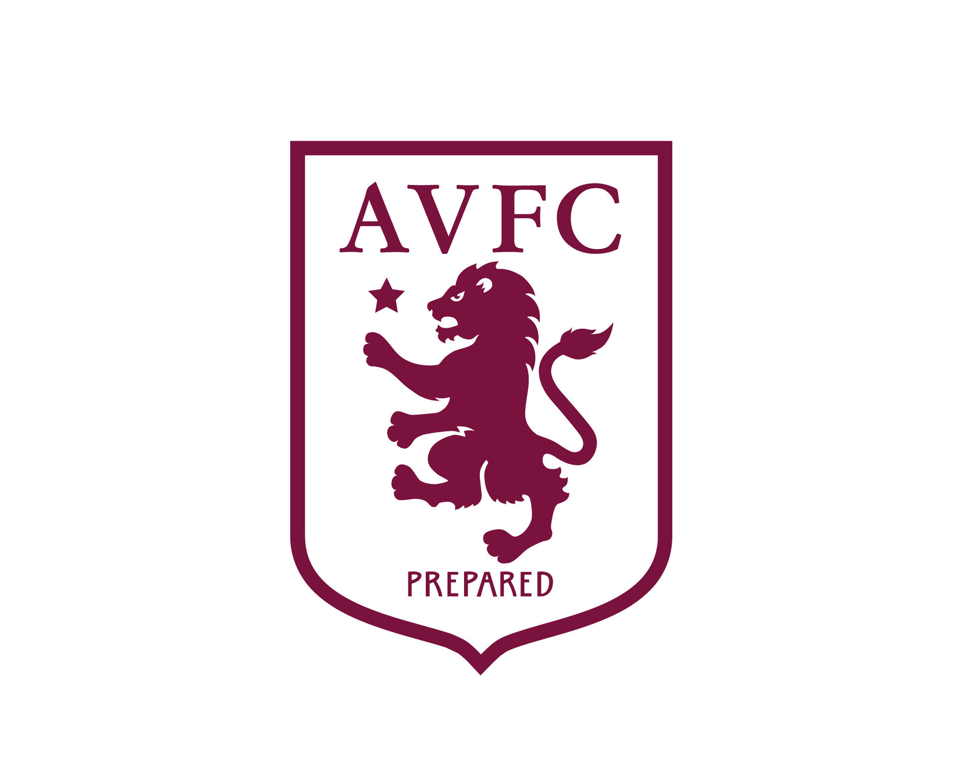 Aston Villa Club Symbol Maroon Logo Premier League Football Abstract