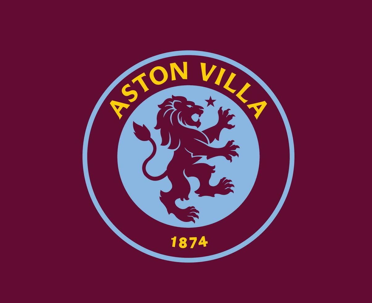 aston villa club logo símbolo primer ministro liga fútbol americano resumen diseño vector ilustración con granate antecedentes