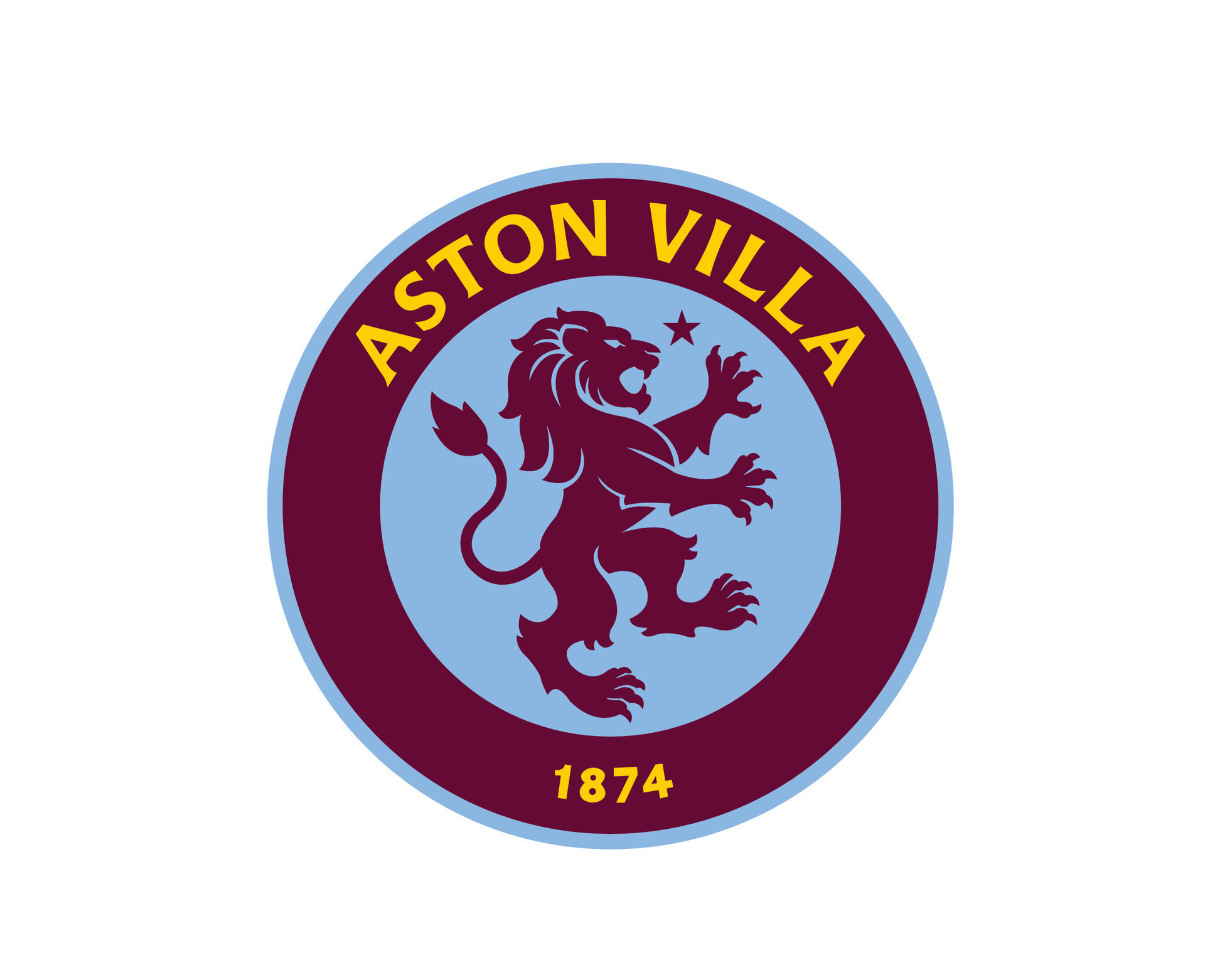 Aston Villa Club Logo Symbol Premier League Football Abstract Design