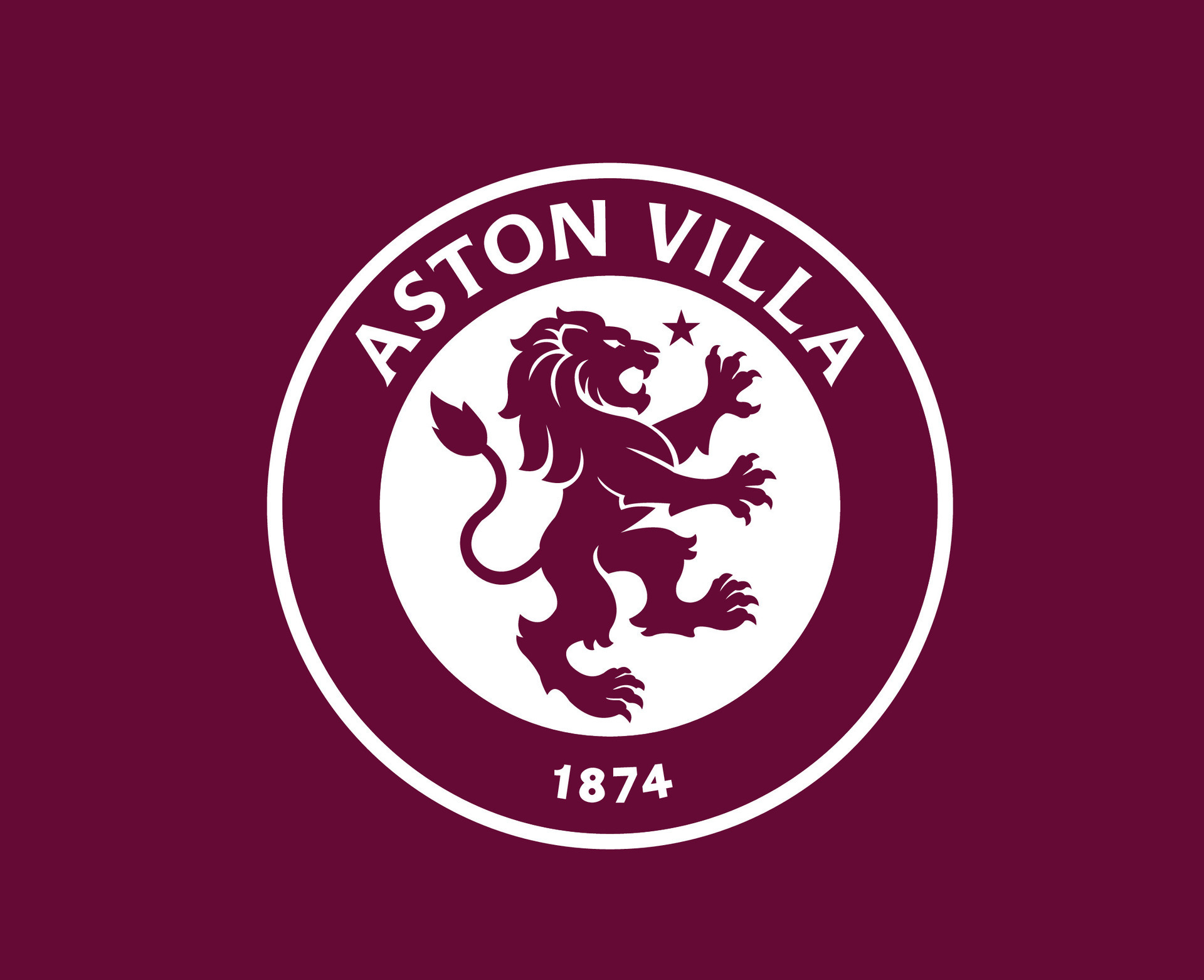 Aston Villa Club Logo Symbol White Premier League Football Abstract 