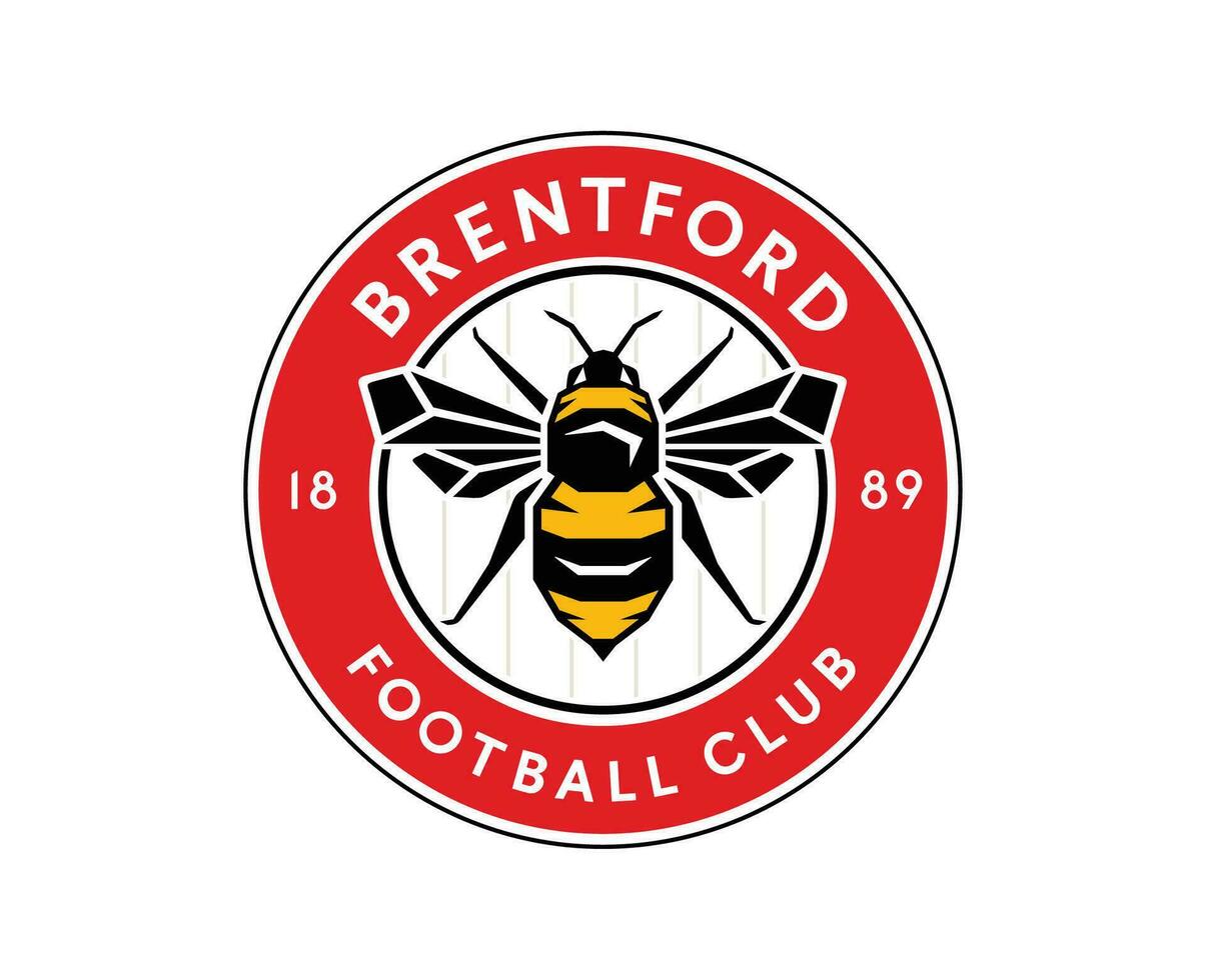 brentford club logo símbolo primer ministro liga fútbol americano resumen diseño vector ilustración