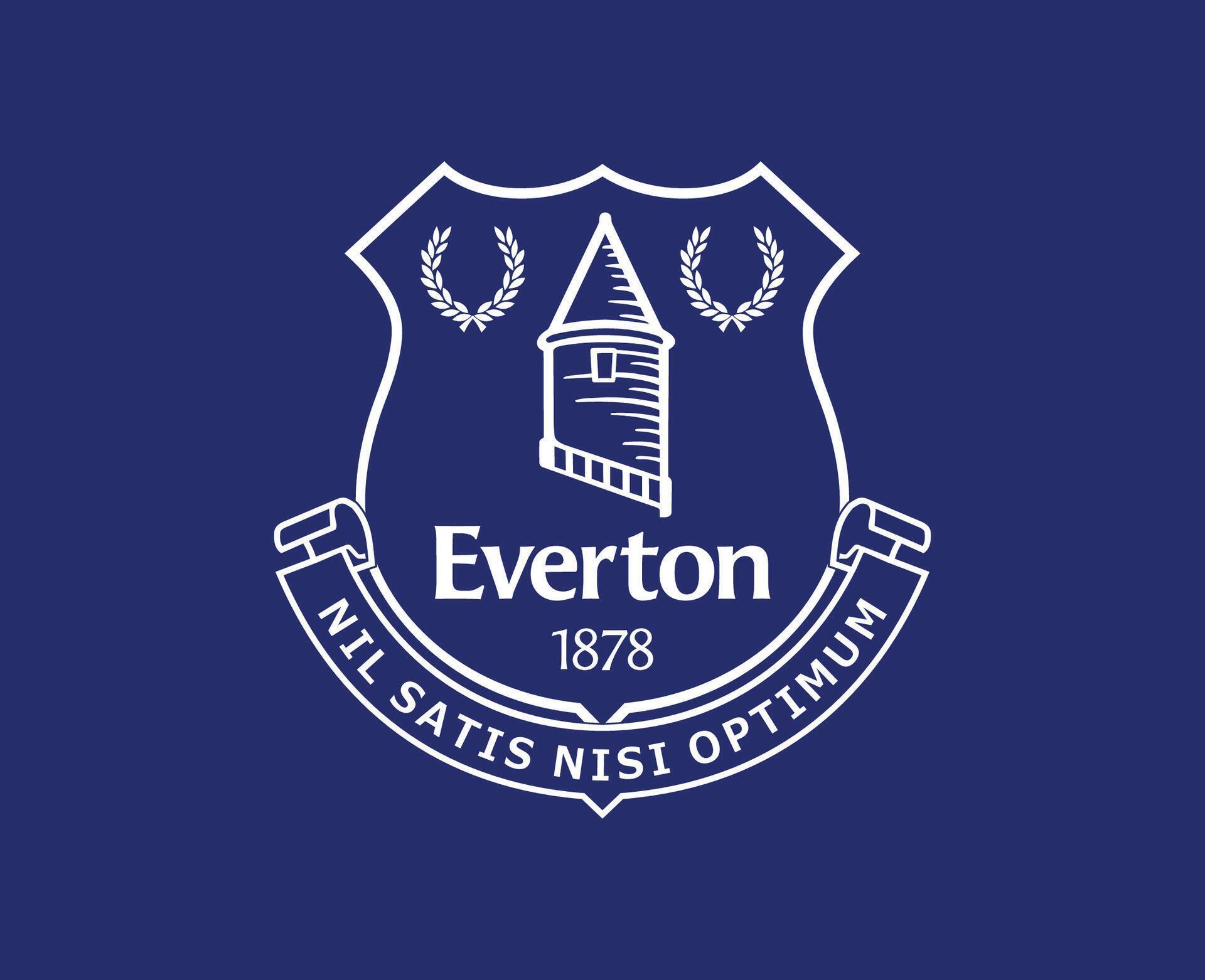 Everton Club Logo White Symbol Premier League Football Abstract Design