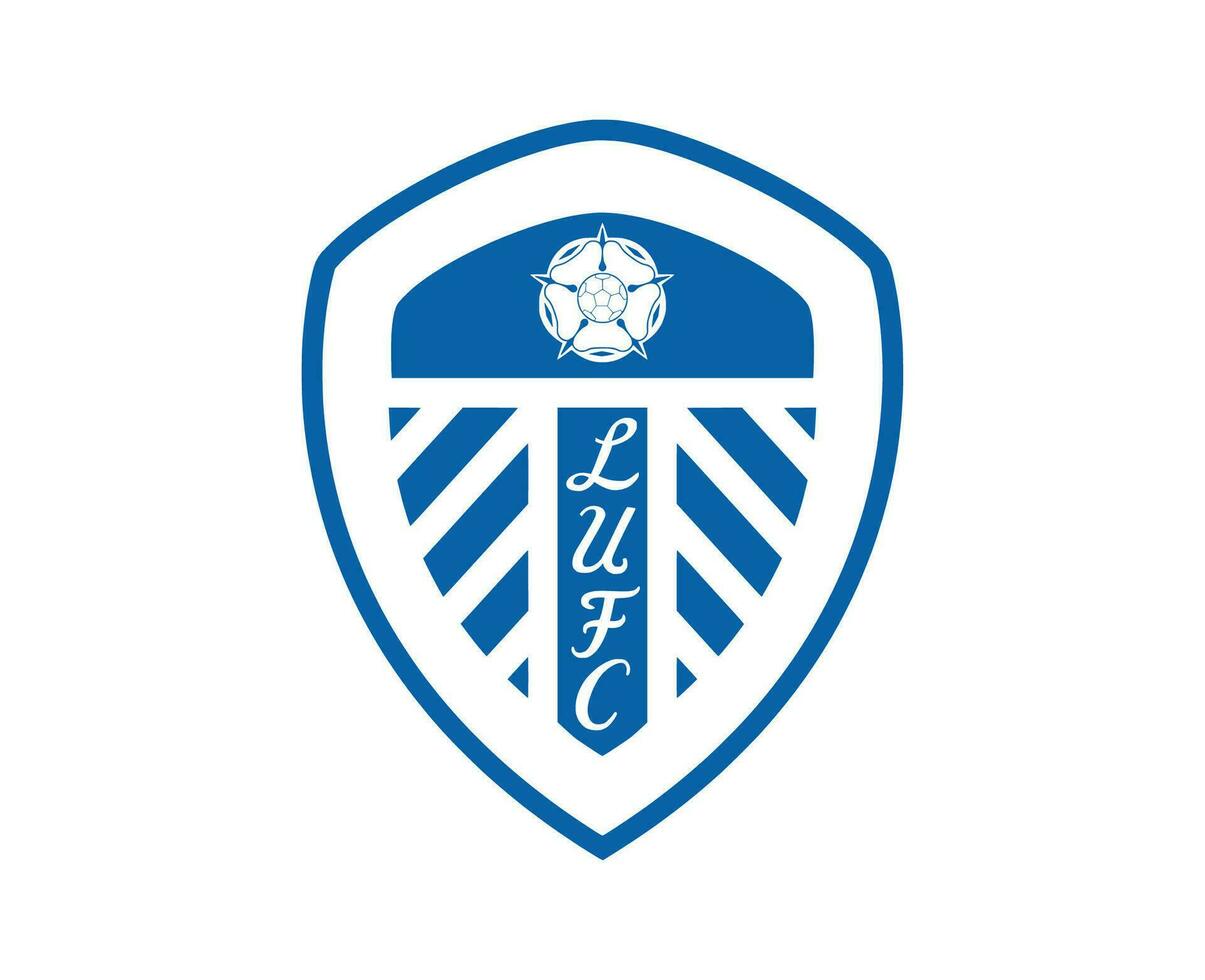 Leeds United Club Logo Blue Symbol Premier League Football Abstract