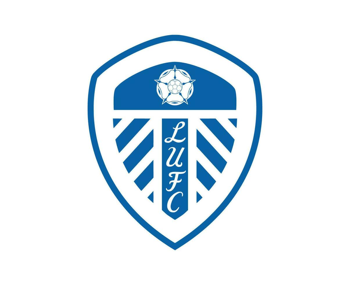 leeds unido club logo azul símbolo primer ministro liga fútbol americano resumen diseño vector ilustración