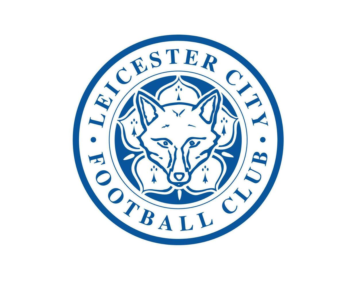 Leicester City Club Logo Blue Symbol Premier League Football Abstract Design Vector Illustration