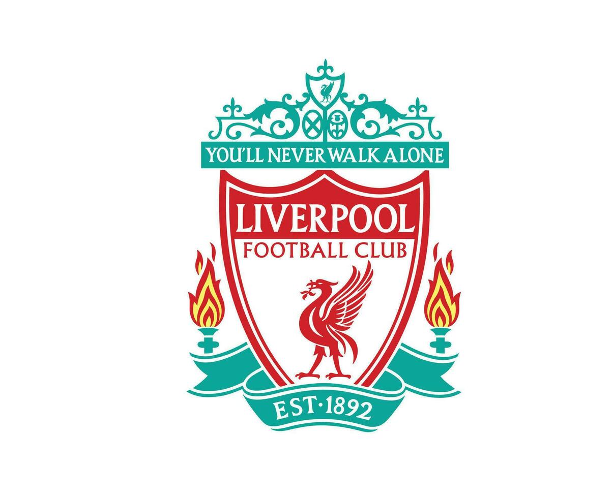 Liverpool club logo símbolo primer ministro liga fútbol americano resumen diseño vector ilustración