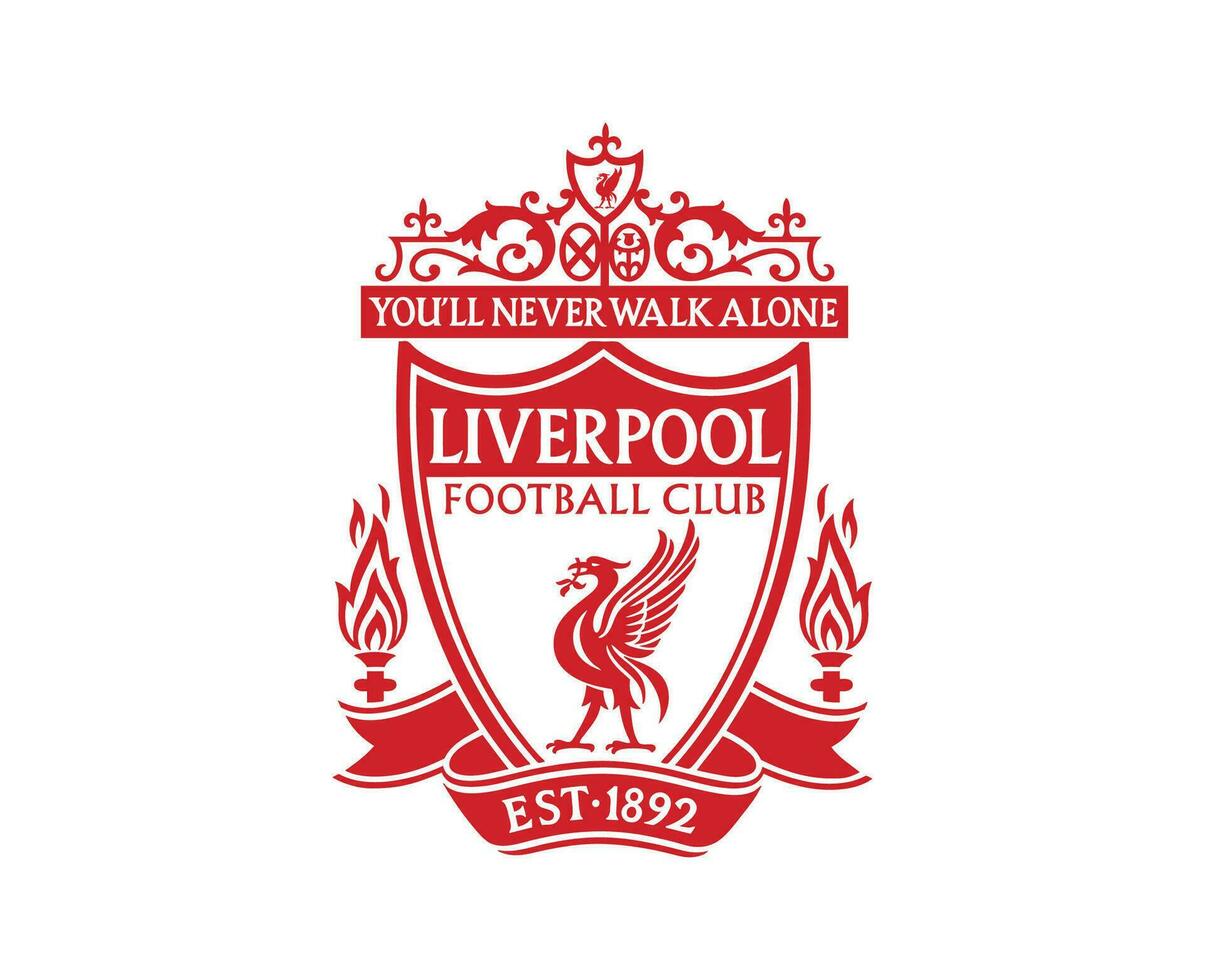 Liverpool club logo símbolo primer ministro liga fútbol americano resumen diseño vector ilustración