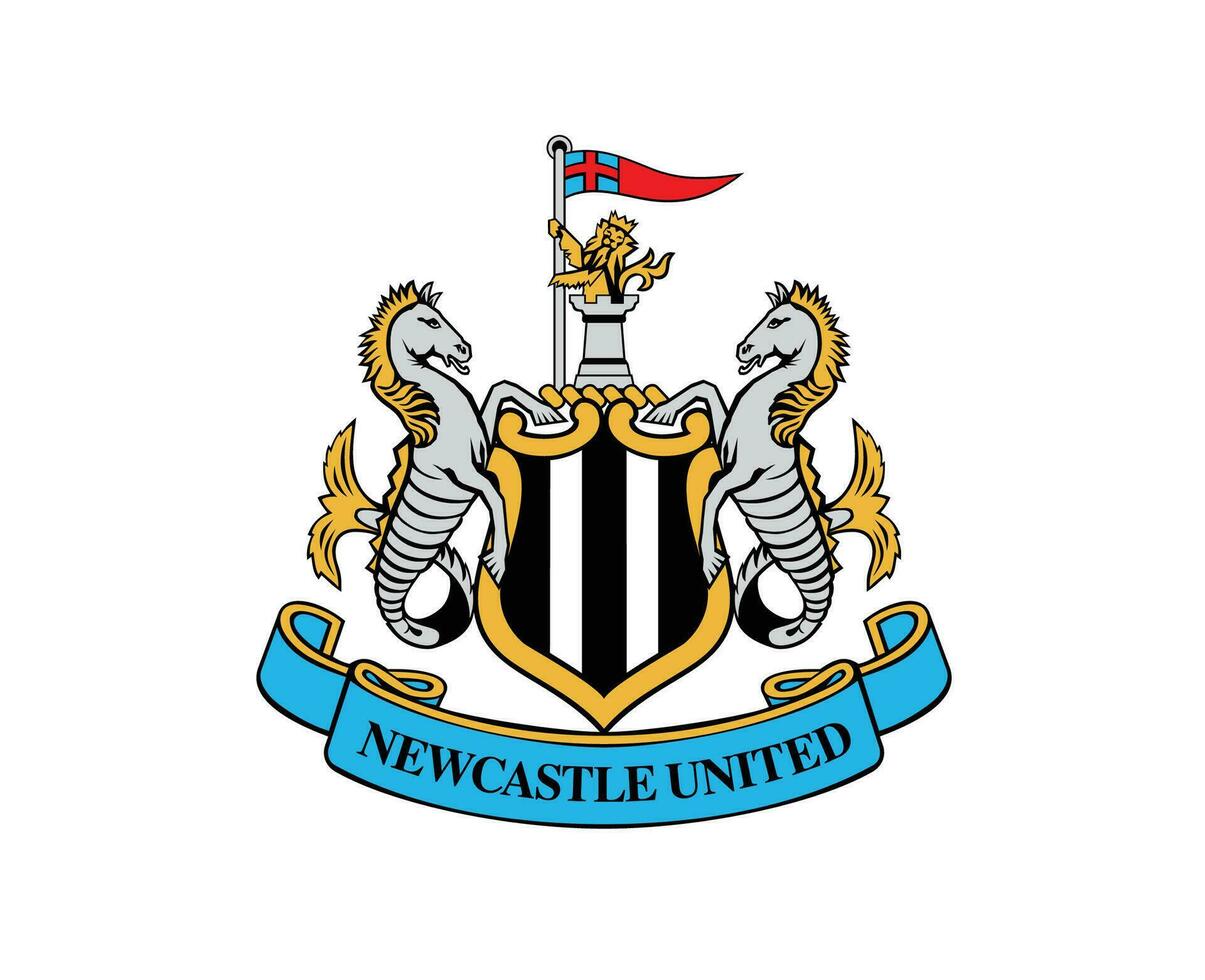 Newcastle unido club logo símbolo primer ministro liga fútbol americano resumen diseño vector ilustración