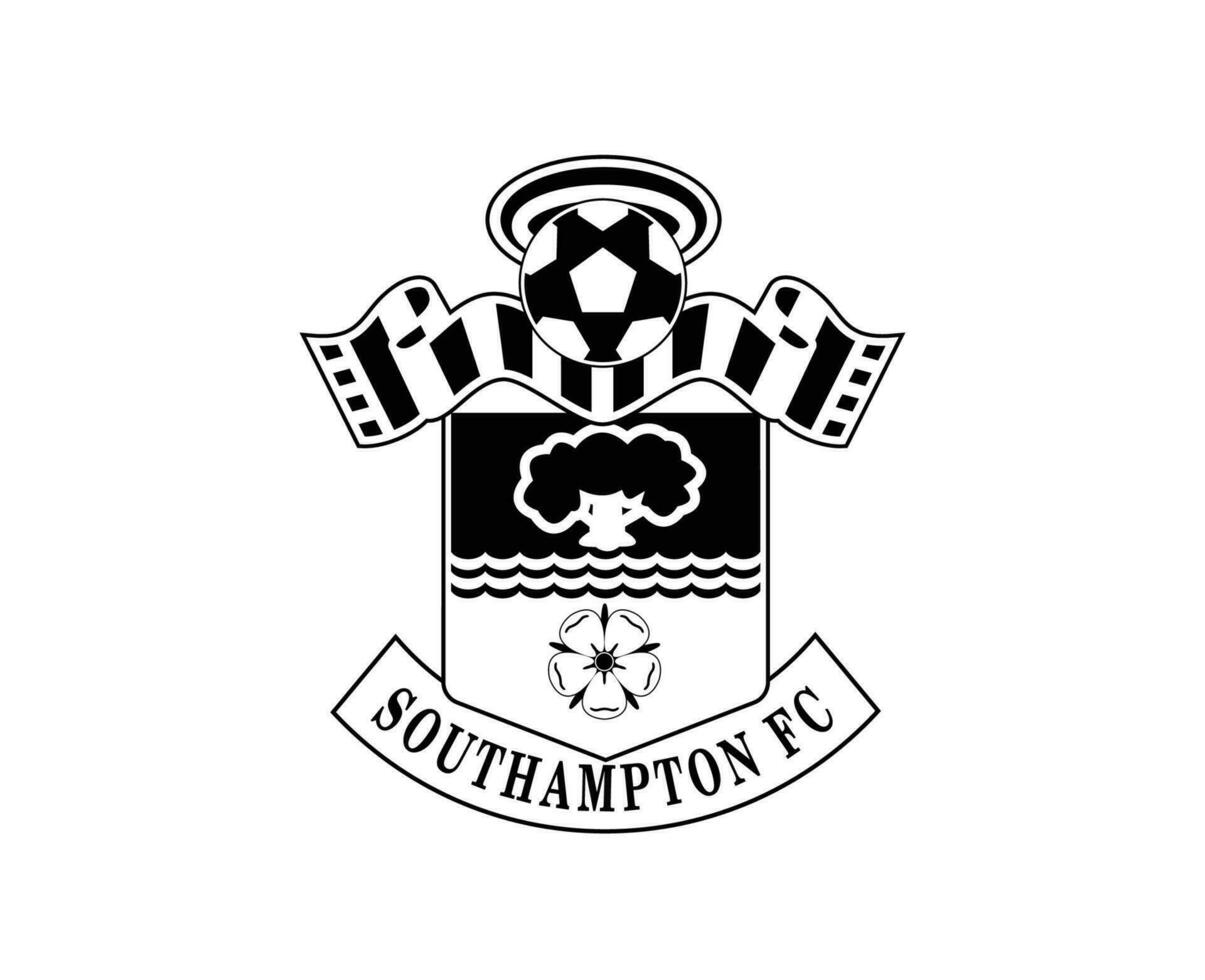 Southampton Club Logo Black Symbol Premier League Football Abstract