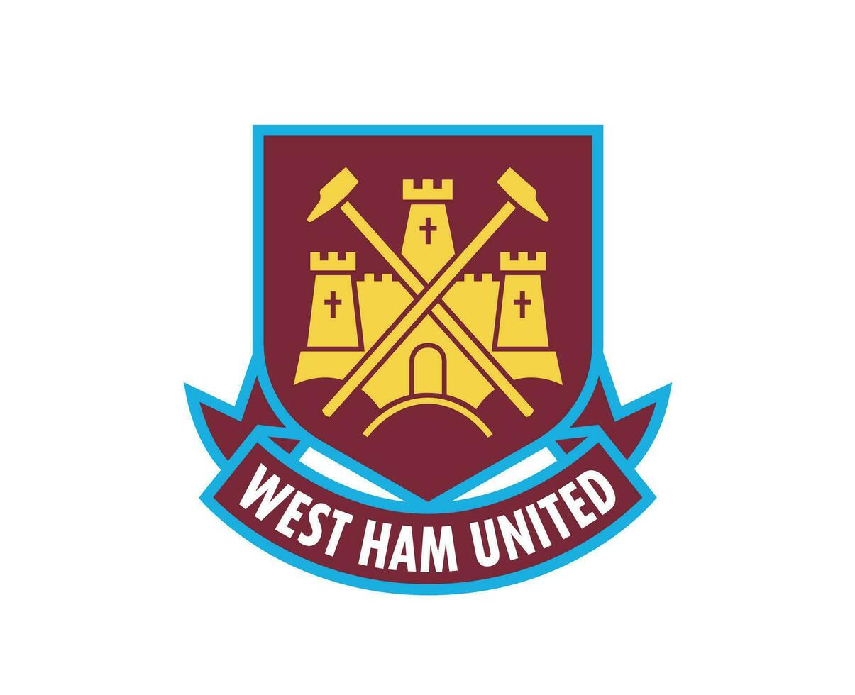 West Ham United Club Symbol Logo Premier League Football Abstract Design Vector Illustration