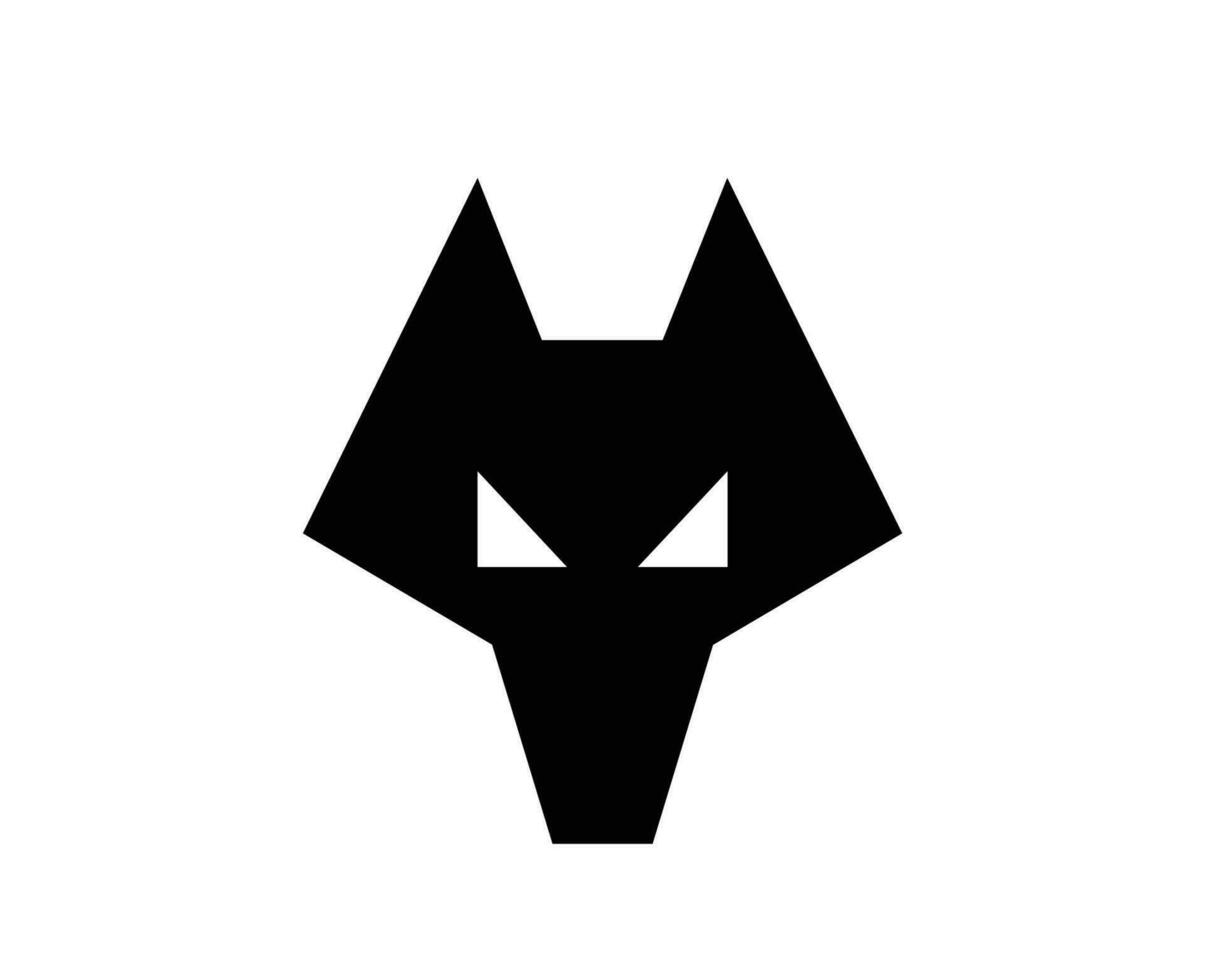 Wolverhampton Wanderers Club Symbol Black Logo Premier League Football Abstract Design Vector Illustration