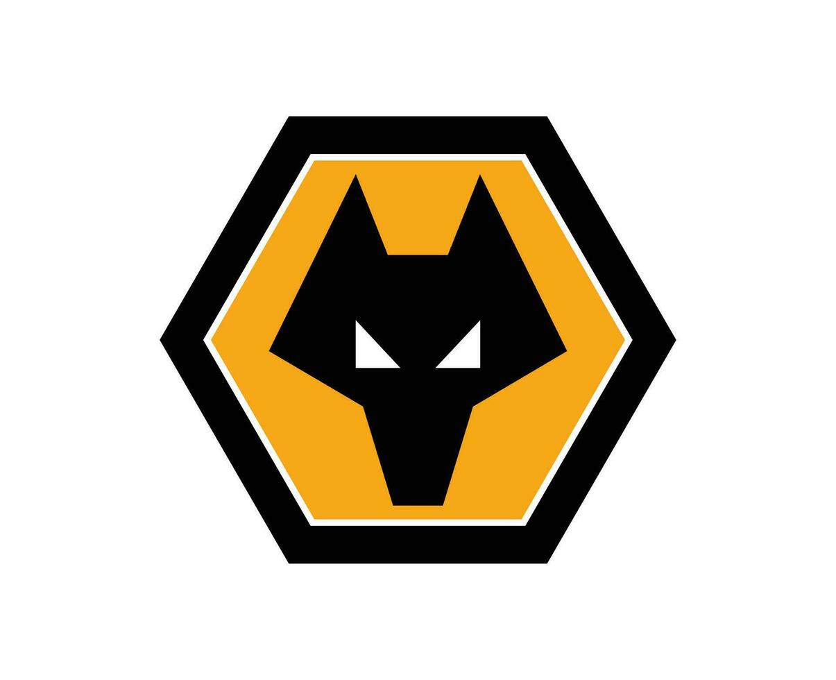 Wolverhampton Wanderers Club Logo Symbol Premier League Football Abstract Design Vector Illustration