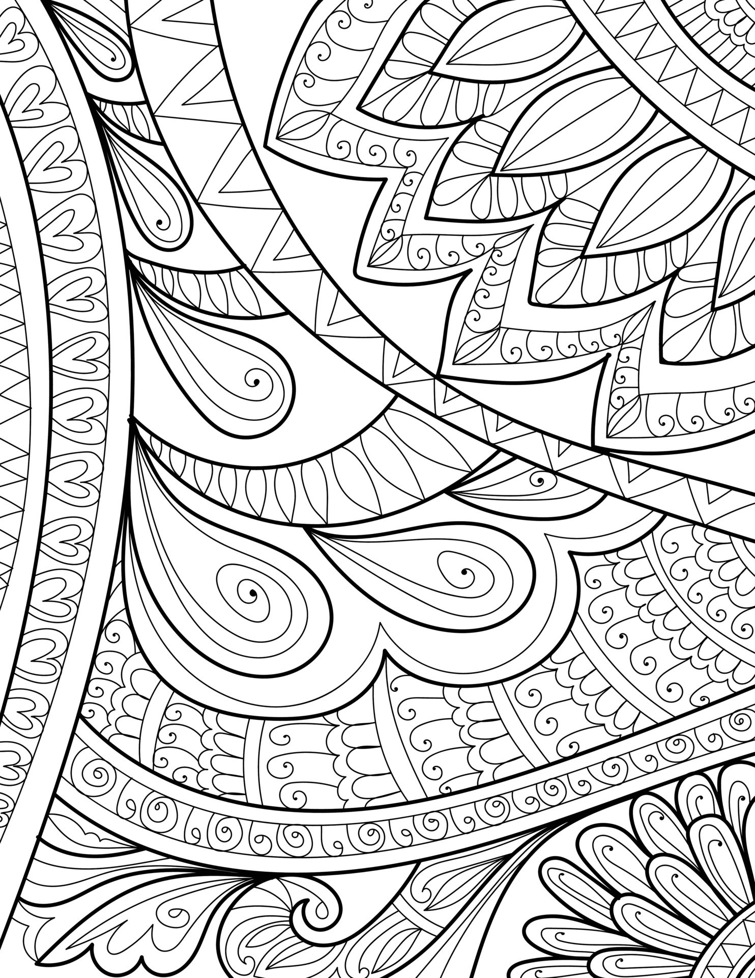 Decorative doodle hand drawn floral mehndi design style coloring book ...