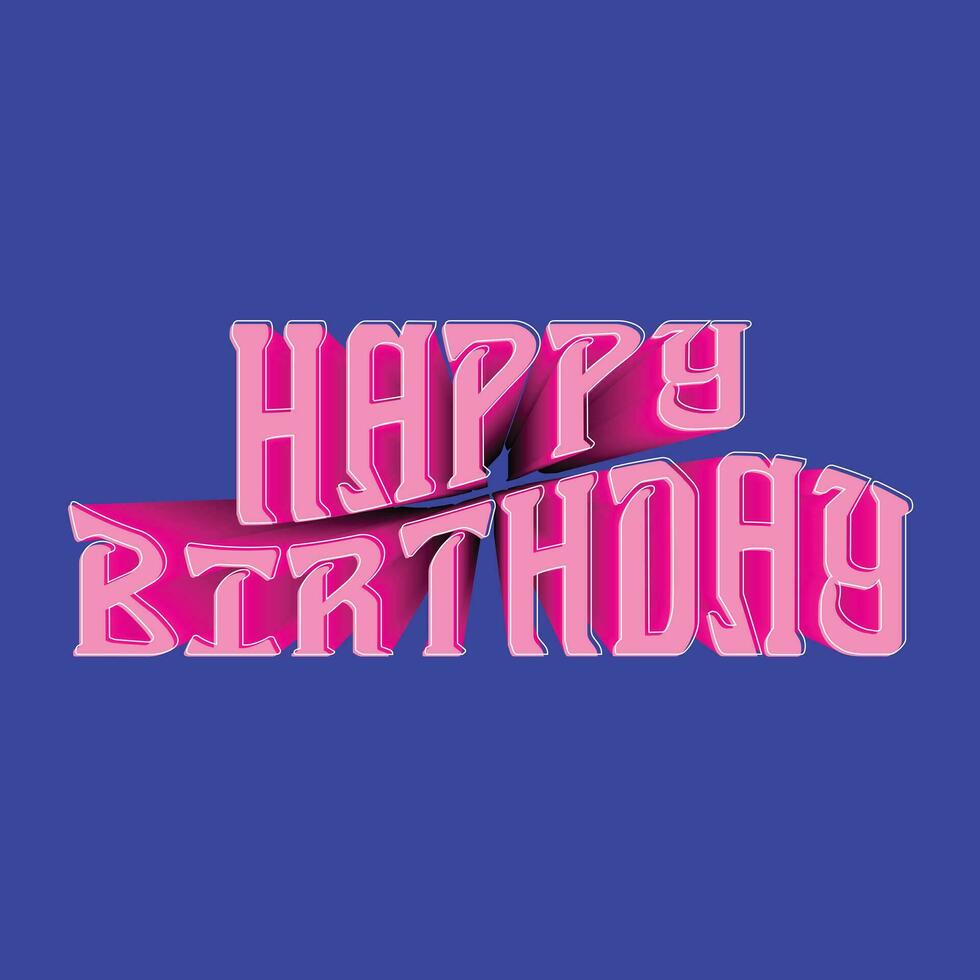 Text Effect Happy Birthday vector