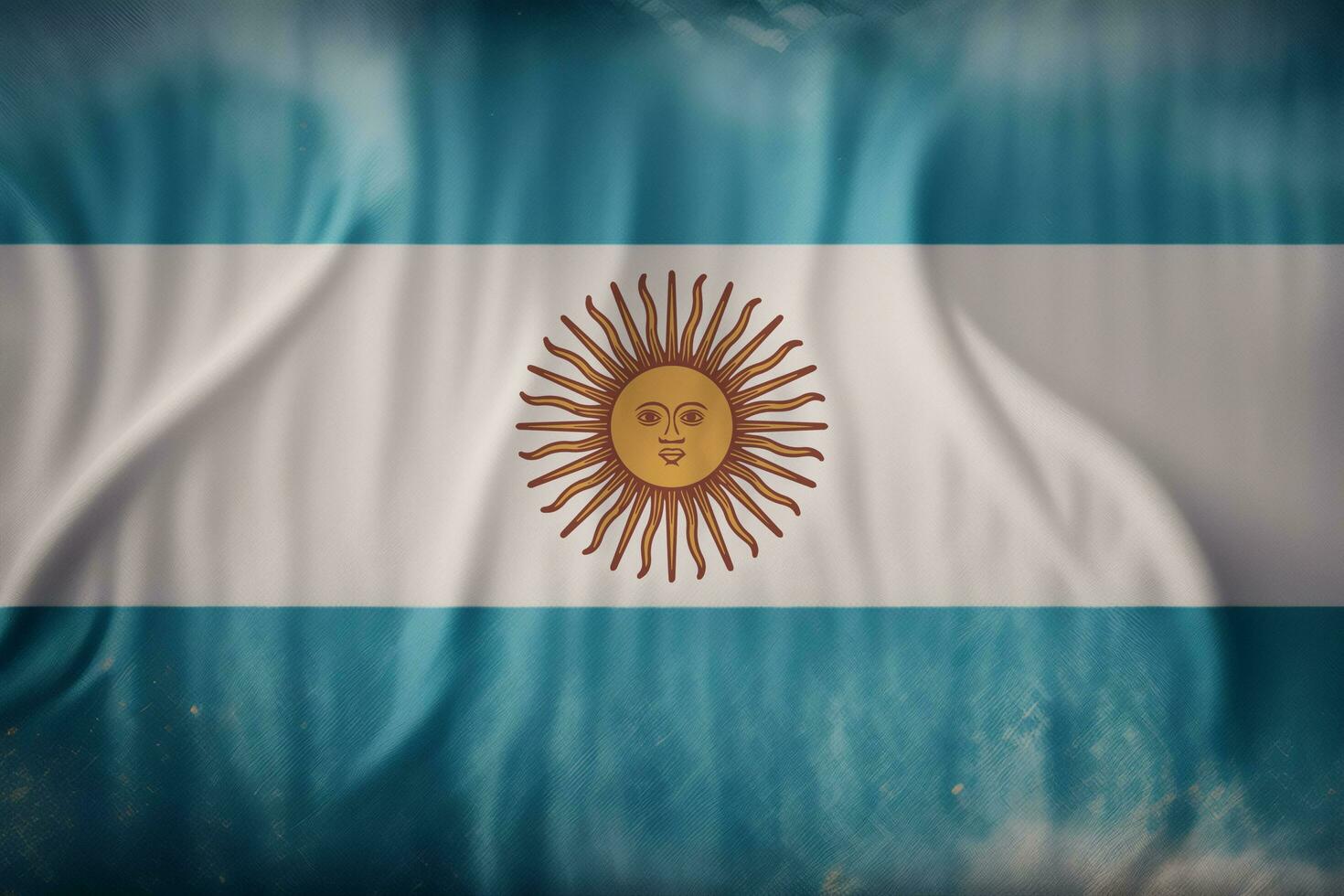 Argentina Flag textured grunge style photo