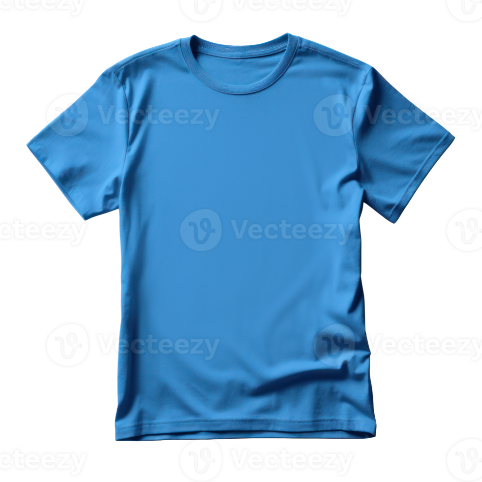 Blue t-shirt isolated. Illustration AI Generative 26136081 PNG