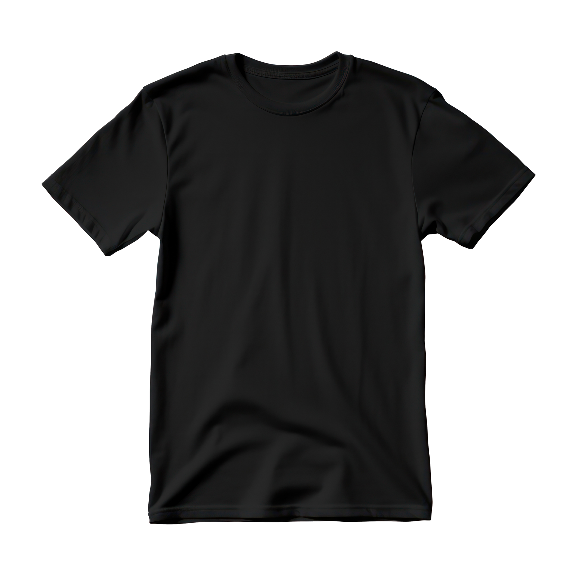 Black tshirt isolated. Illustration AI Generative 26136082 PNG