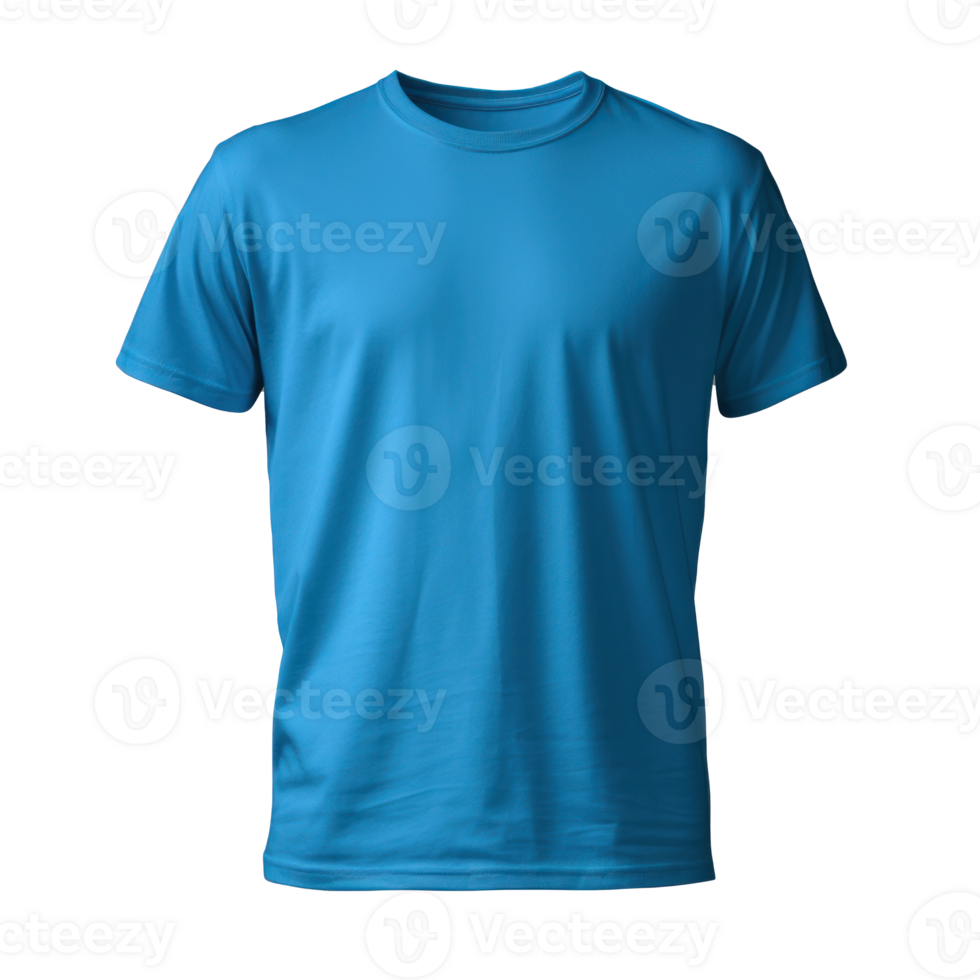 Blue t-shirt isolated. Illustration AI Generative png