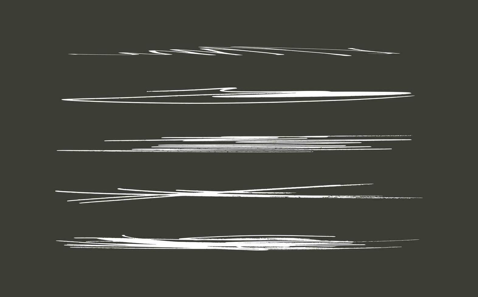 Swift twisted and crossed strikethroughs. Set of highlight lines and signatures. Brush stroke  markers or ink.Doodle vector graphic elements.