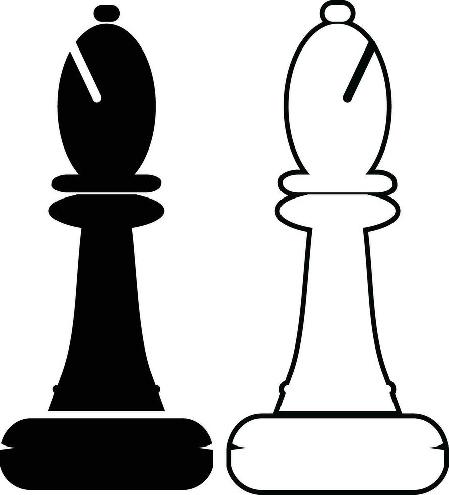Chess piece icons Vector illustration