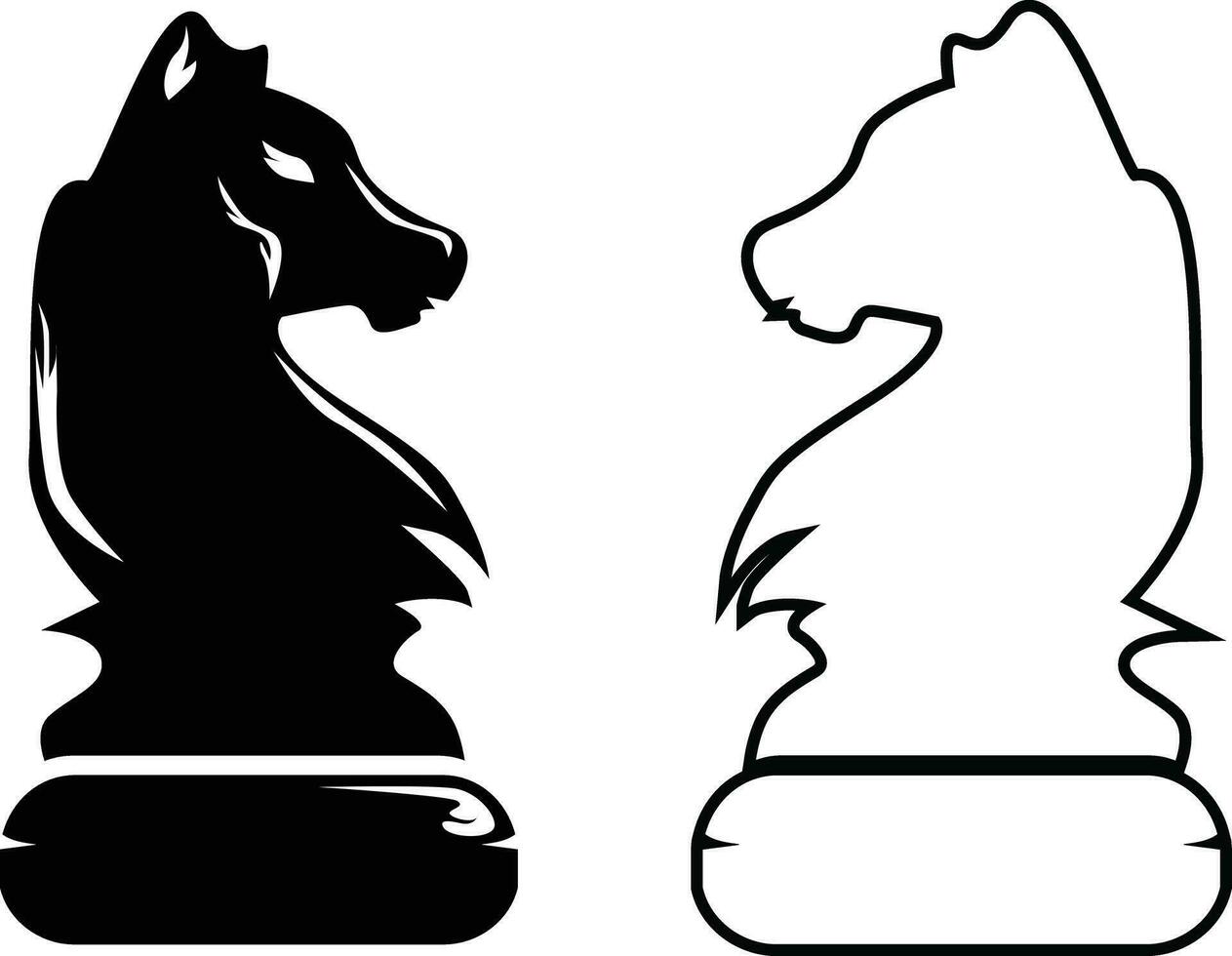 Chess piece icons Vector illustration