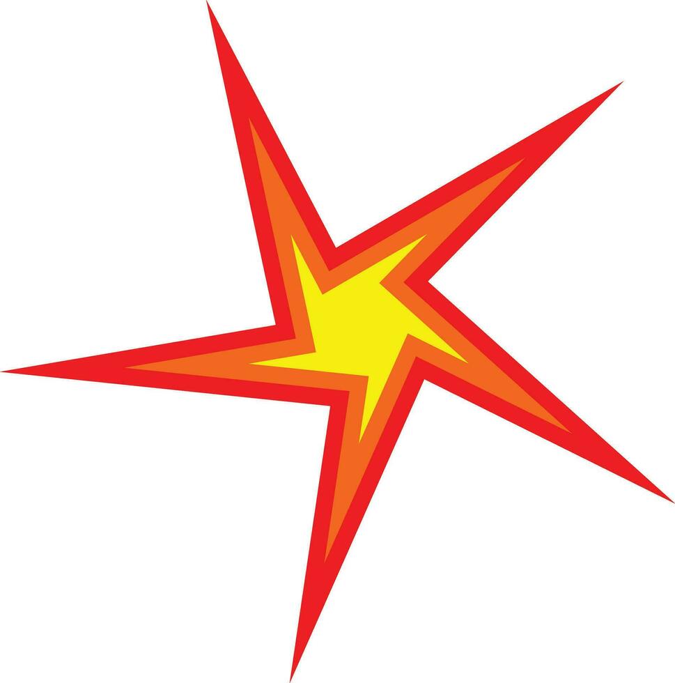 red star icon explotion vector