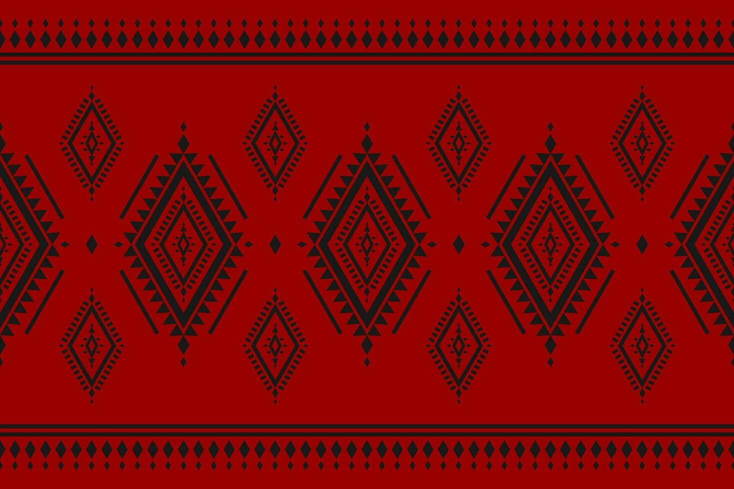 Carpet Aztec red pattern art. Geometric ethnic seamless pattern in tribal. American and Mexican style. vector