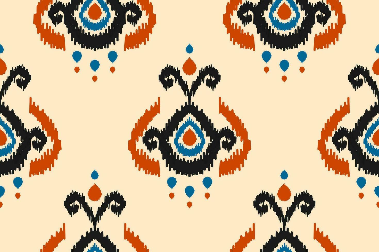 Beautiful ethnic tribal pattern art. Ethnic ikat seamless pattern. American and Mexican style. vector