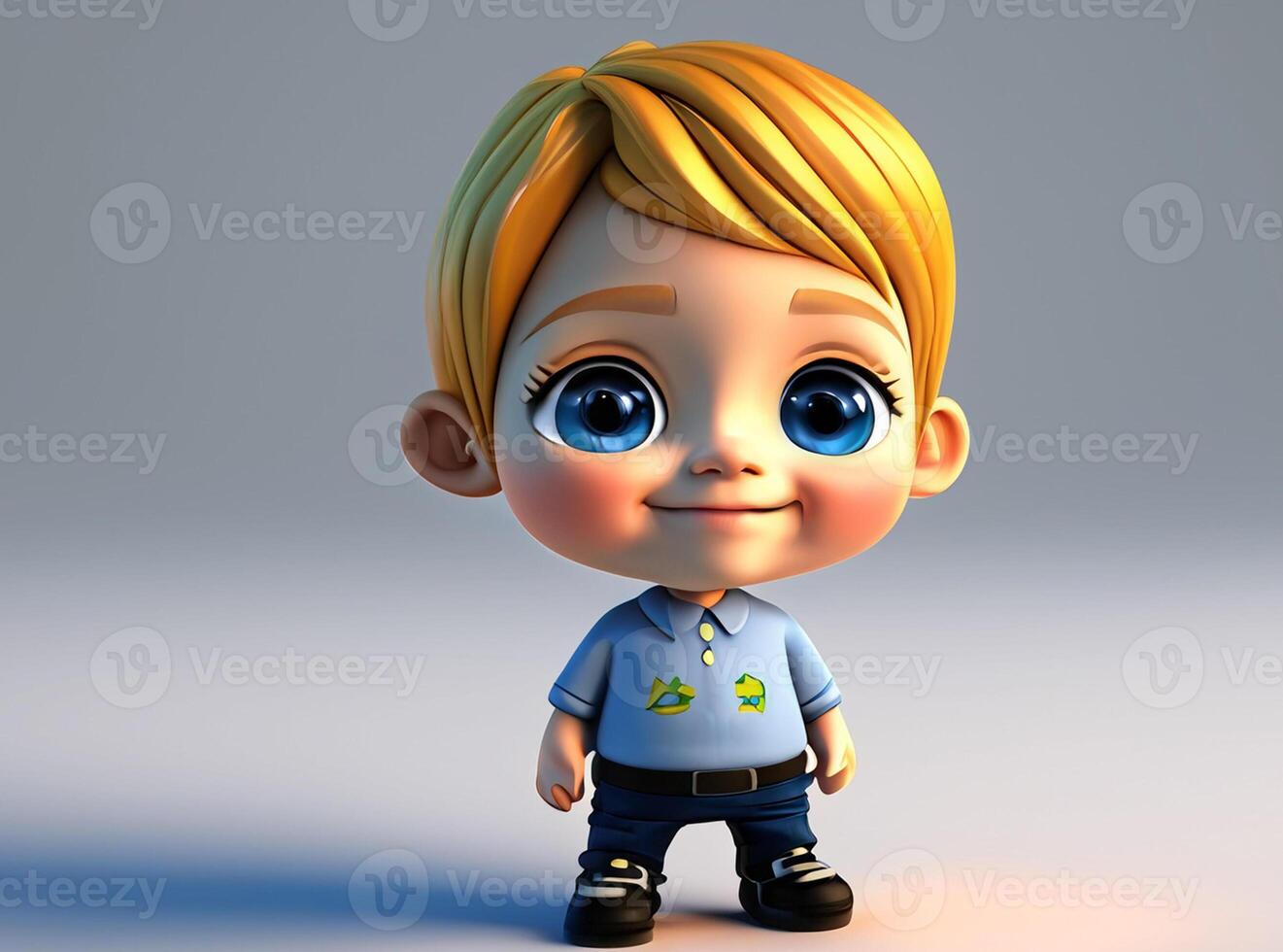 Kids cute and 3d character ai generated photo