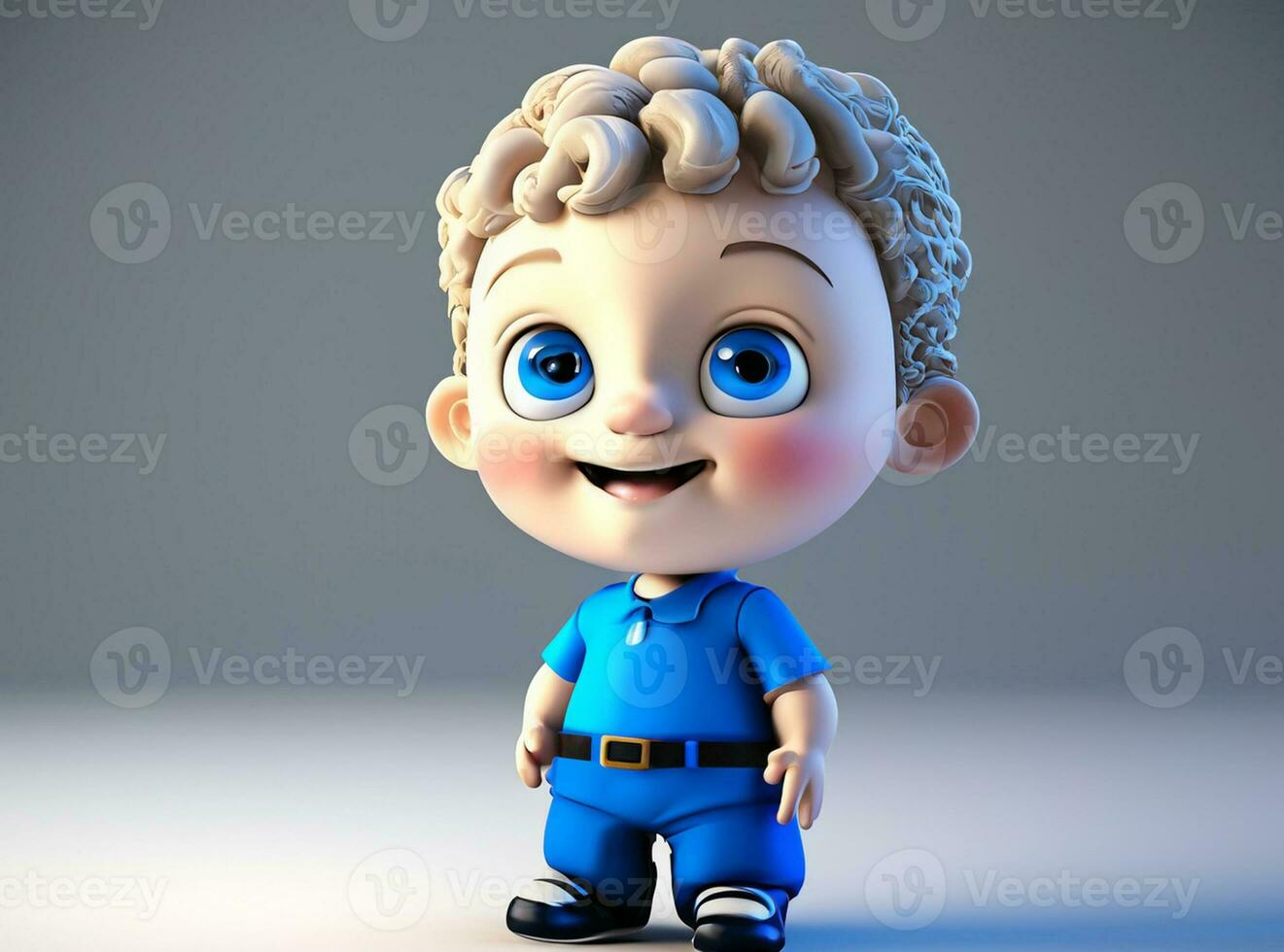 Kids cute and 3d character ai generated photo