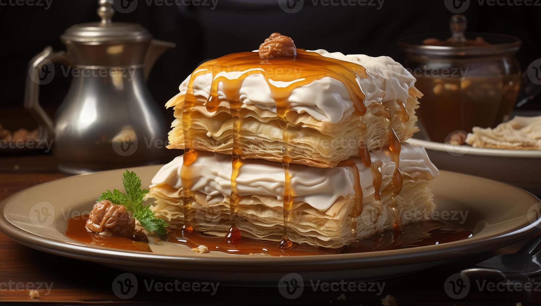 Baklava Close-up Traditional Middle Eastern Flavors photo