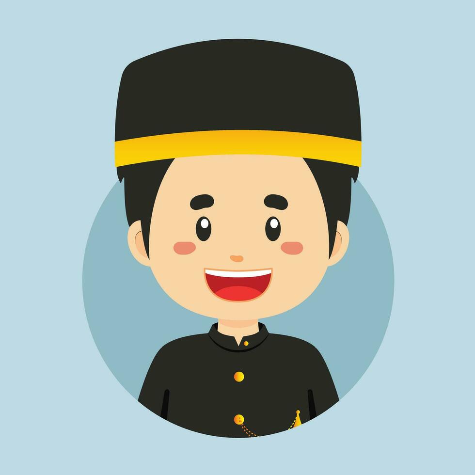 Avatar of a West Sulawesi Character vector