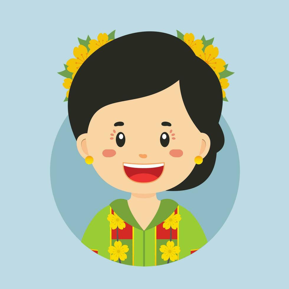 Avatar of a West Sulawesi Character vector