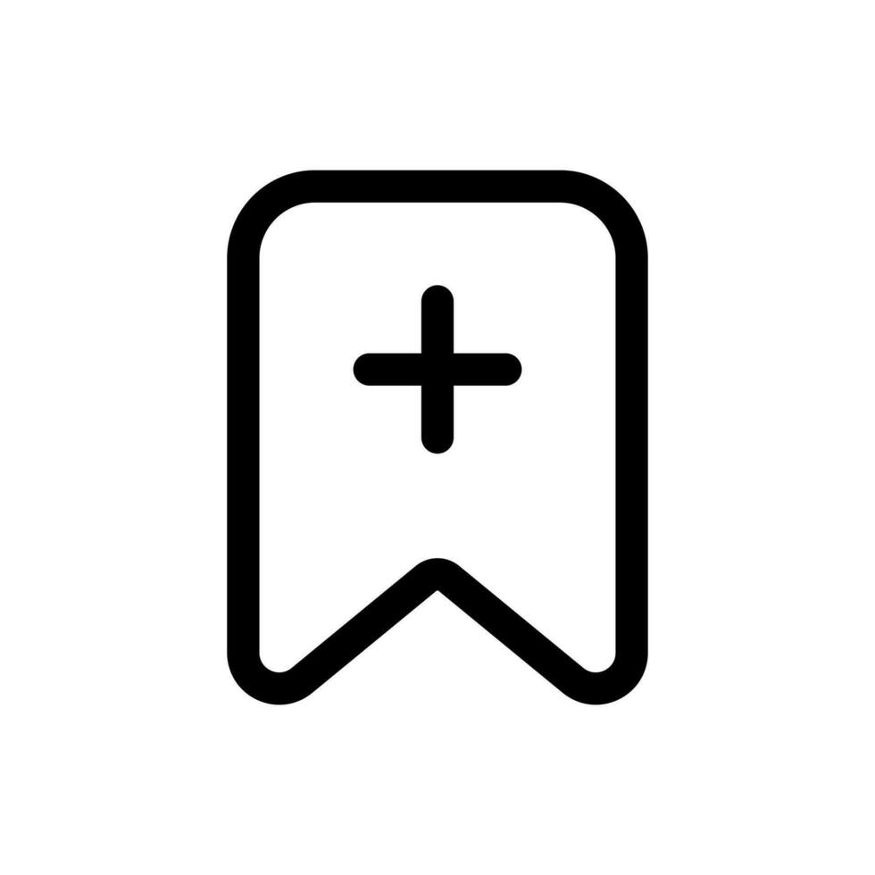 Simple Bookmark icon. The icon can be used for websites, print templates, presentation templates, illustrations, etc vector