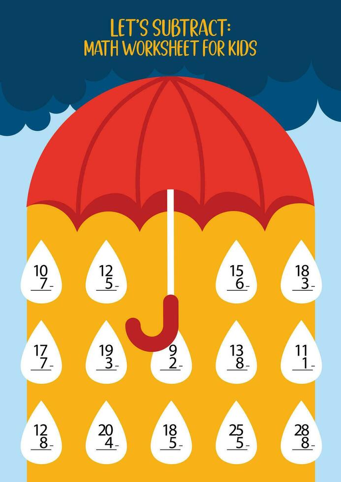 flat design vector cute counting numbers printable for kids activity