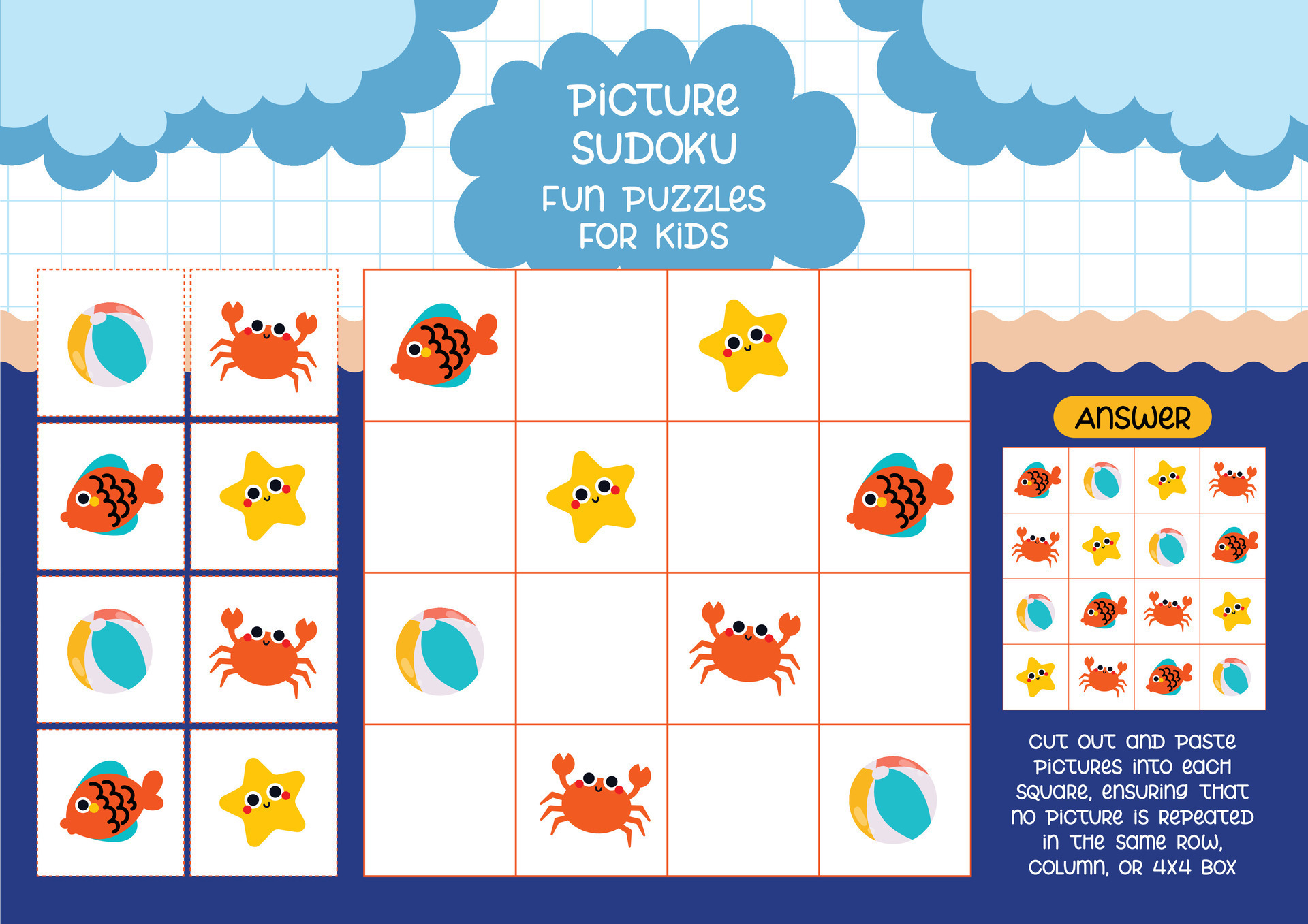 Sudoku 4x4 activity