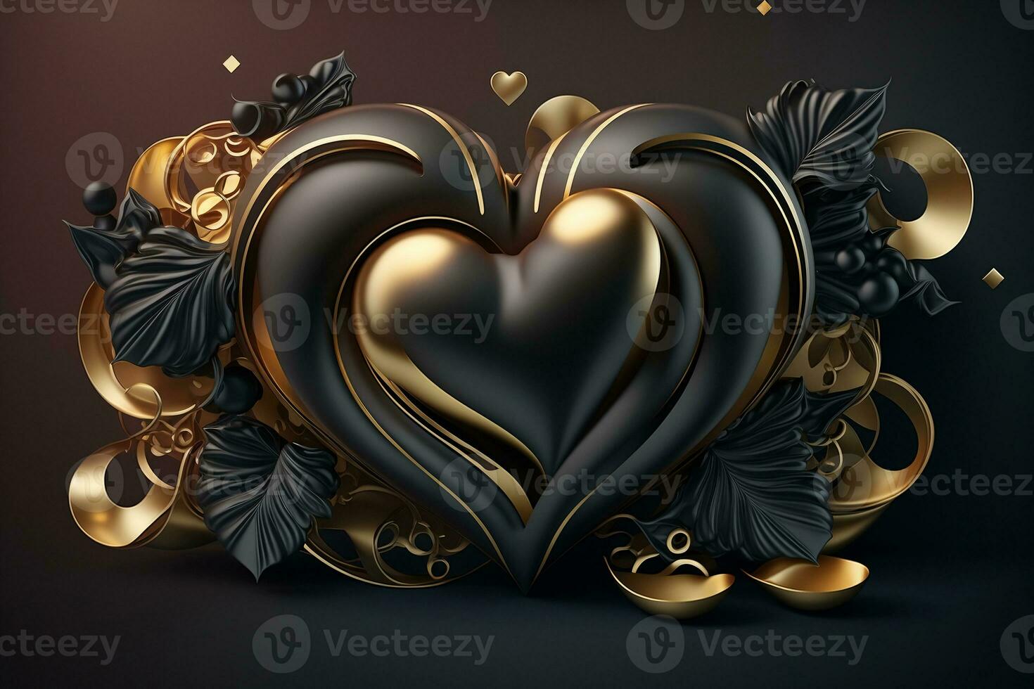 Valentine day background illustration. 3D background for banner, flyer, advertising, backdrop, social media, wallpaper, invitation, poster. Elegance and luxury illustration. photo