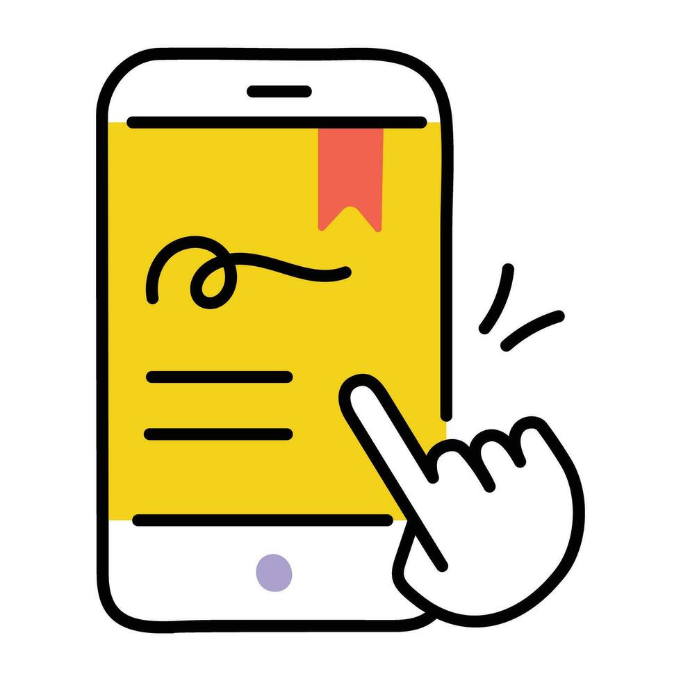 Trendy E Reader vector