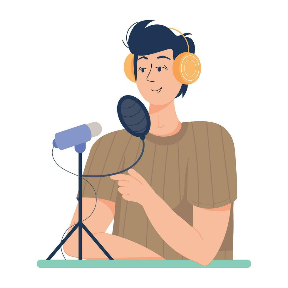 Trendy Podcast Show vector