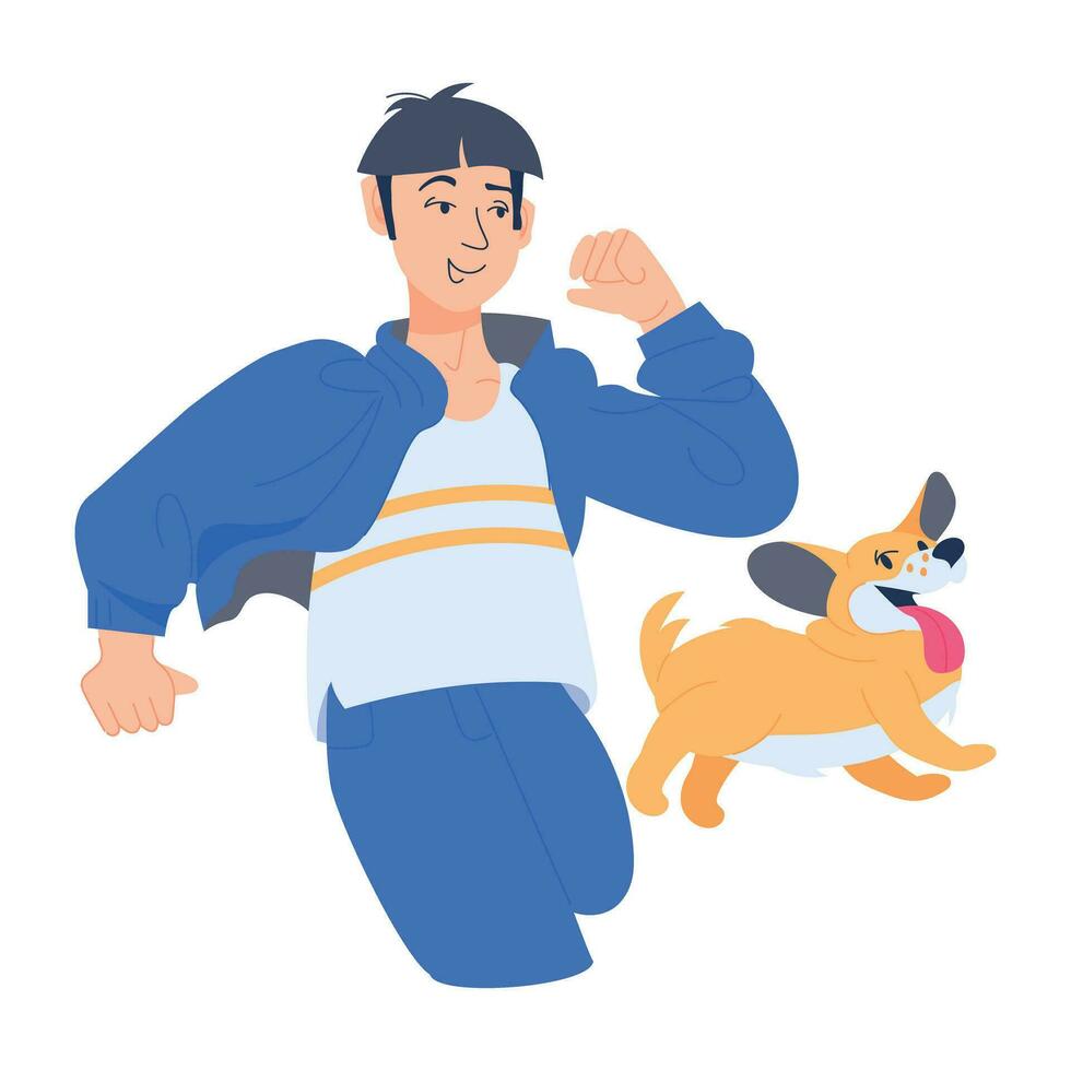 Trendy Pet Playing vector