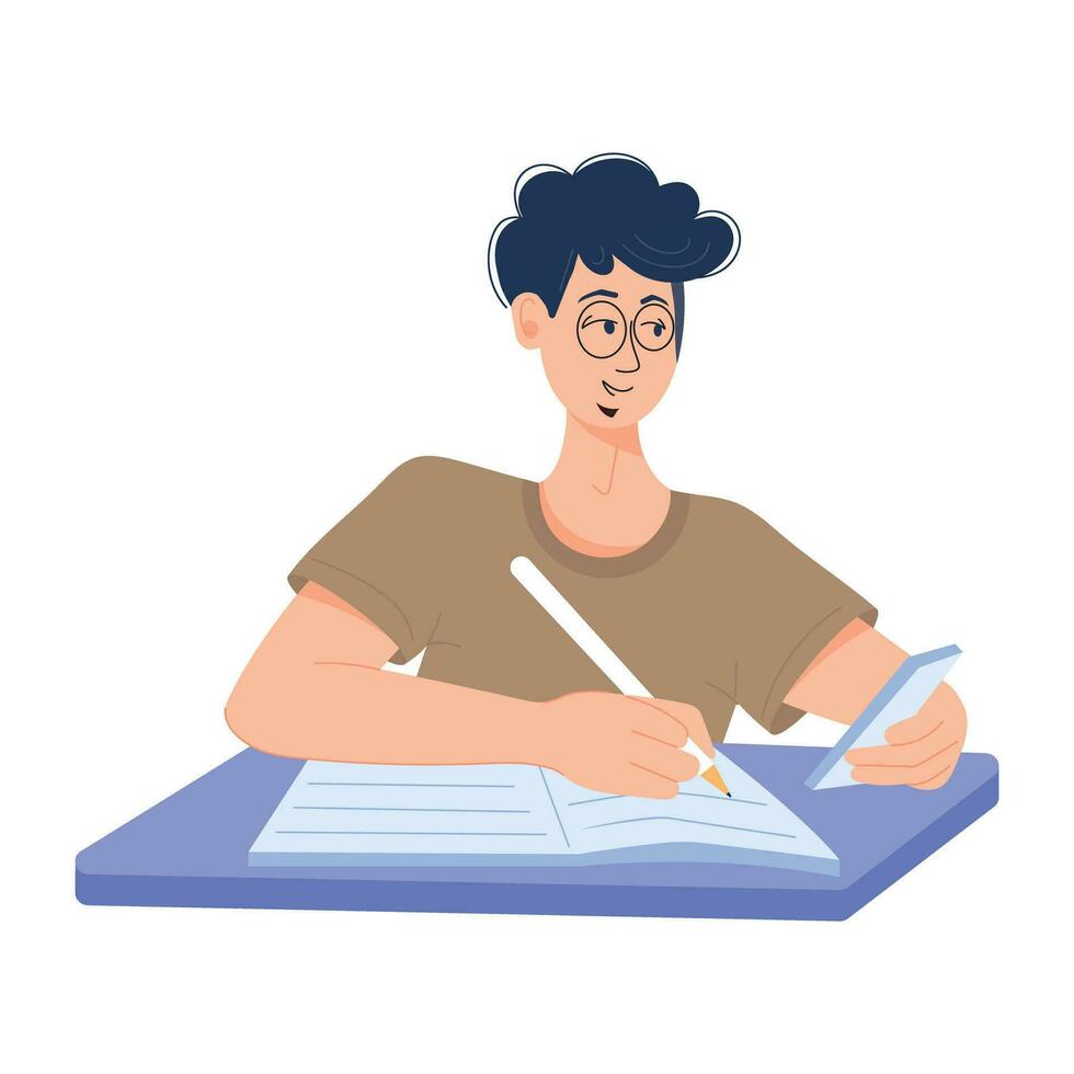 Trendy Online Study vector