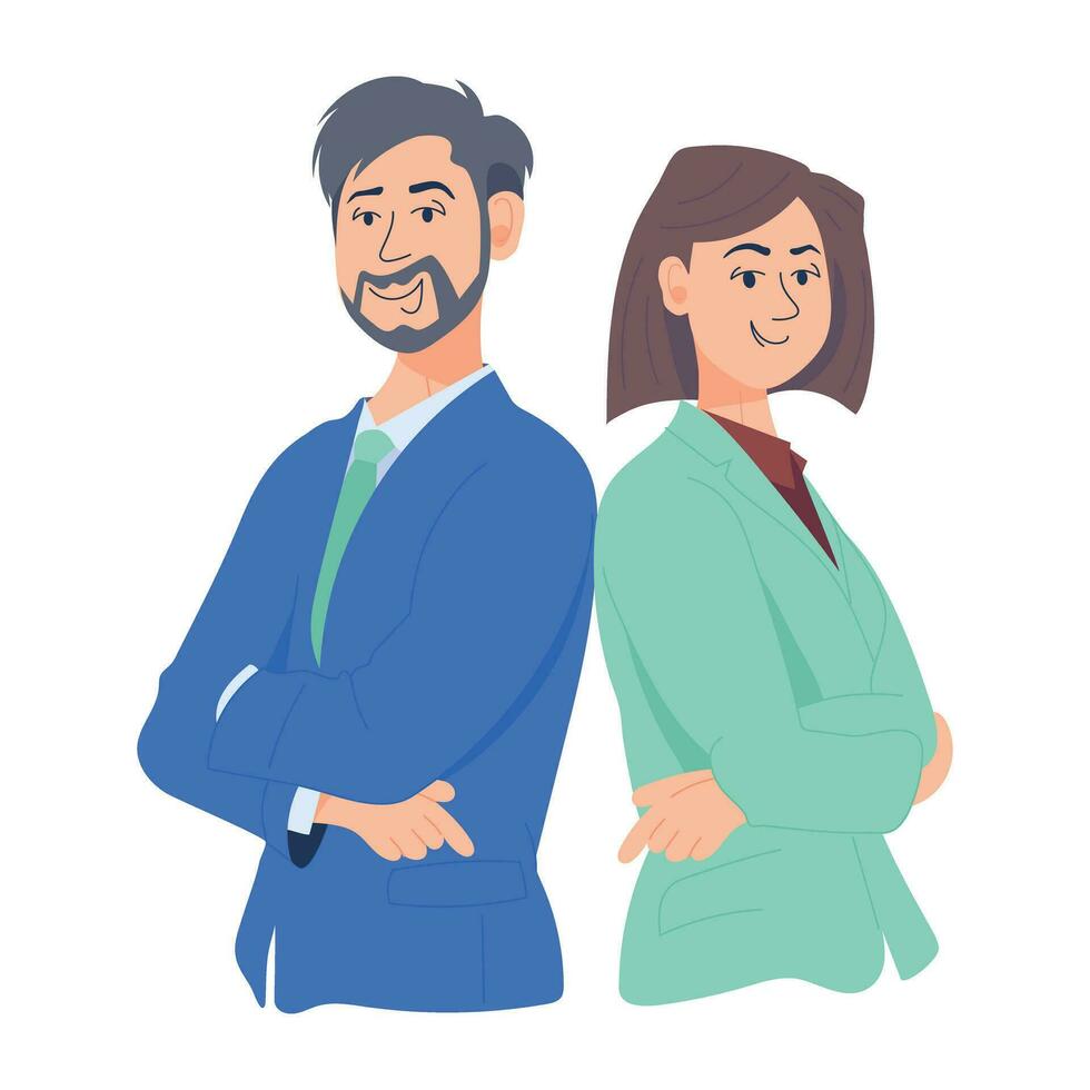 Trendy Office Colleagues vector