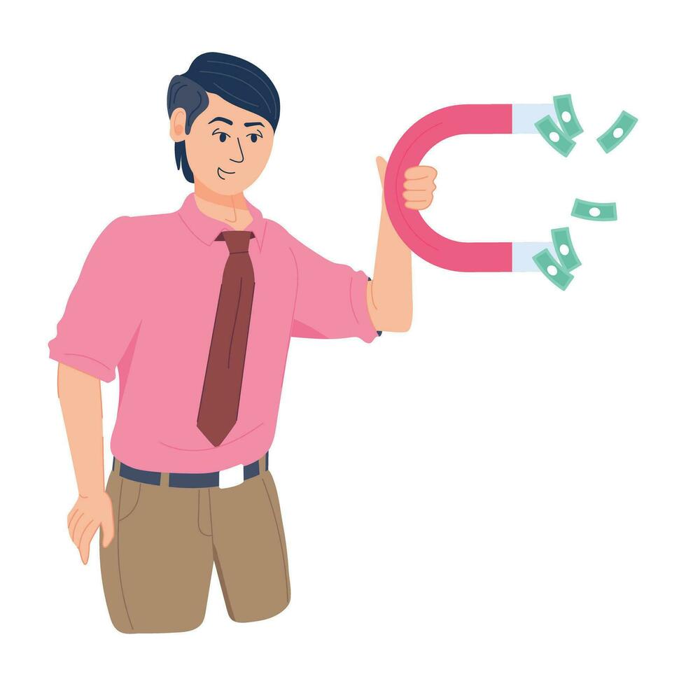 Trendy Attract Money vector