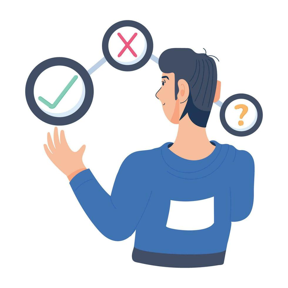 Trendy Decision Making vector