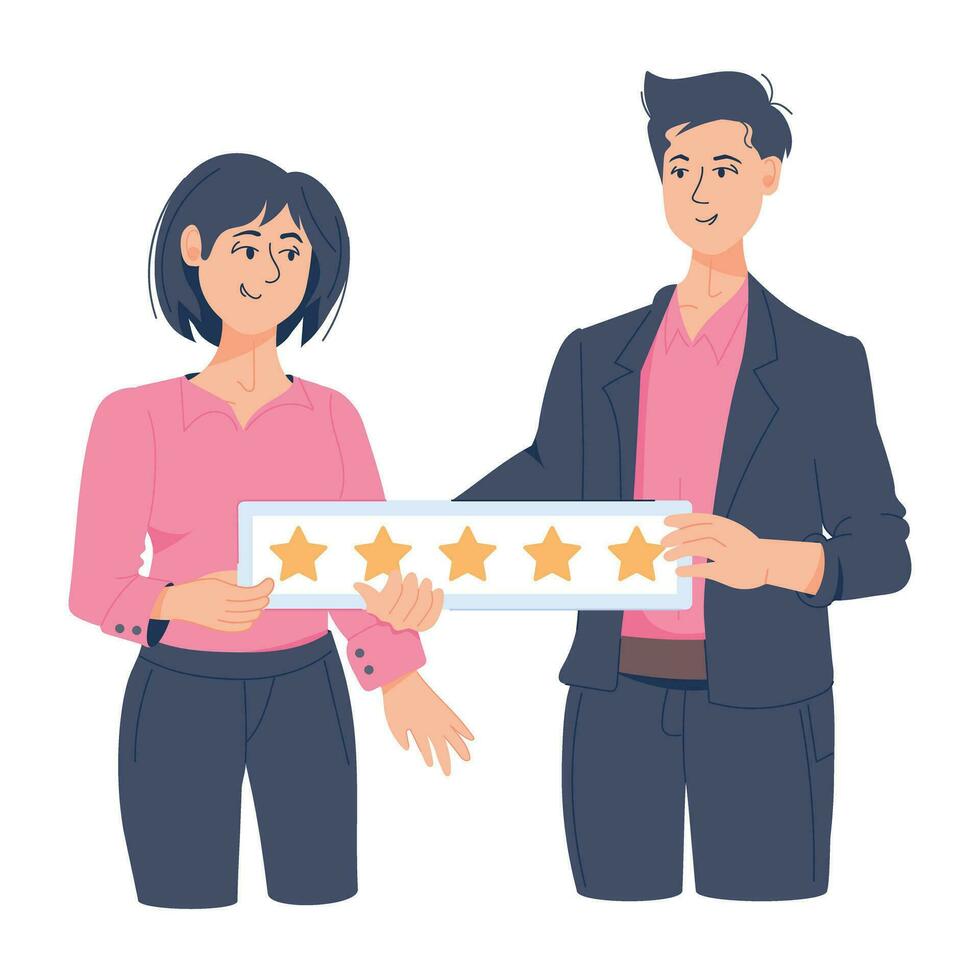 Trendy Employees Feedback vector